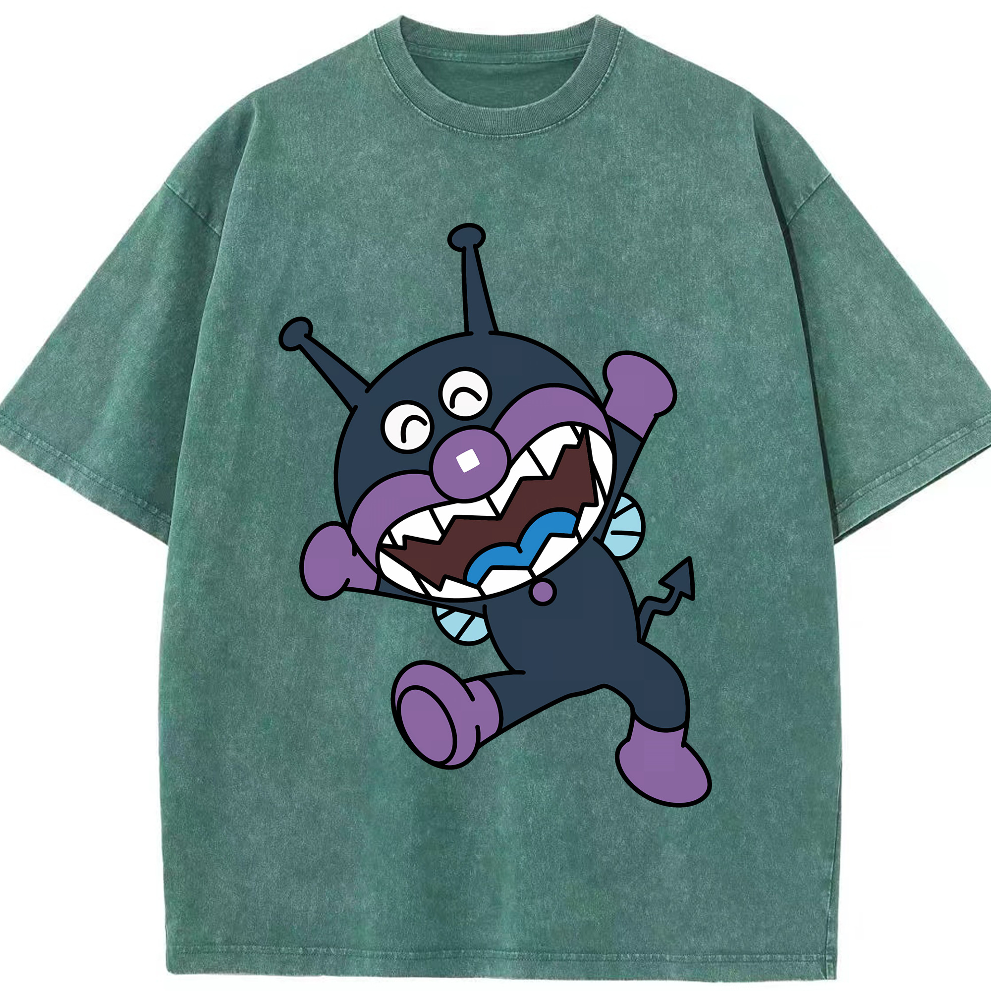 （画像用） アンパンマン Anpanman 綿100% ヴィンテージ風 半袖Tシャツ（フロントプリント）